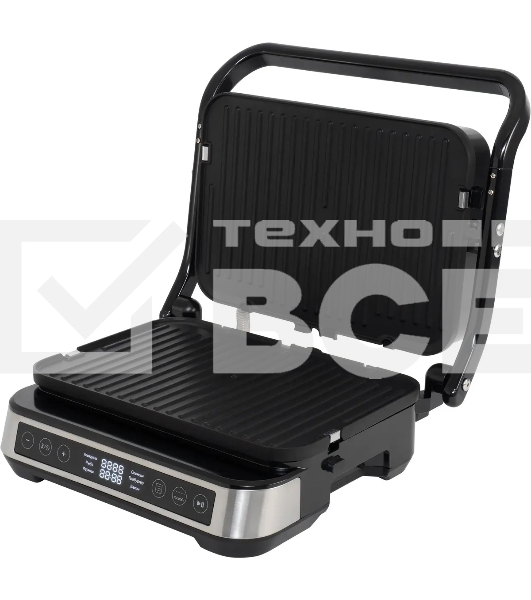 Гриль электрический Hyundai HYG-5020 2000Вт серебристый/черный