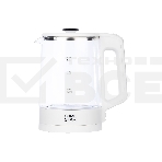 Чайник Homestar HS-1008 (1,8 л), стекло, белый, фото 1