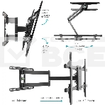 Настенный кронштейн Kromax DIX-20 черный для LED/LCD телевизоров Диагональ экрана (дюймы): 22'-65', фото7