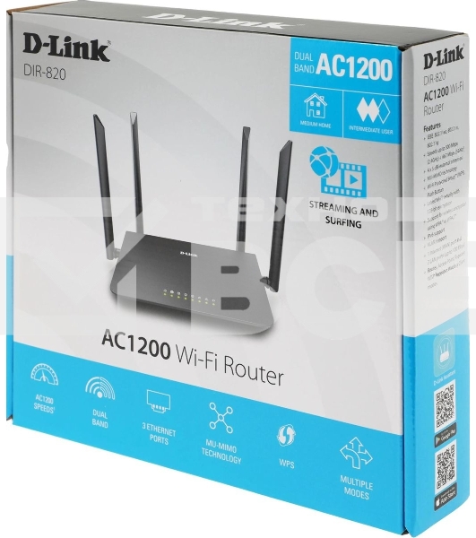 Роутер беспроводной D-Link DIR-820/RU/A1A