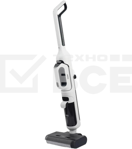 Пылесос вертикальный моющий Haier HWND Q1 белый/черный, питание от аккумулятора, 150 Вт, уборка сухая/влажная, пылесборник 0.4 л