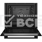 Встраиваемый духовой шкаф с добавлением пара Bosch HQG572EB3 Serie 4, Auto Pilot 15, объем 71 л , 9 режимов нагрева, 3D Hotair, Soft move door,телескопические направляющие 1уровень,гидролиз и пиролиз, сенсорное управление, черный+профиль из нержавеющей стали, фото7