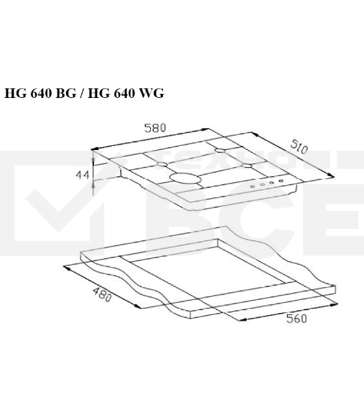 Газовая панель Weissgauff HG 640 BG