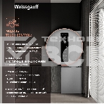 Холодильник Weissgauff WRK 185 Total NoFrost Inverter нержавеющая сталь двухкамерный 205/86л морозилка снизу, фото5