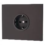 Розетка с/з (скрытый монтаж) Bironi Шедель Бриз коричневый матовый, фото2