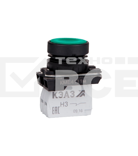 Кнопка управления КМЕ4111м 1но+1нз IP40 цилиндр зел. КЭАЗ 248242