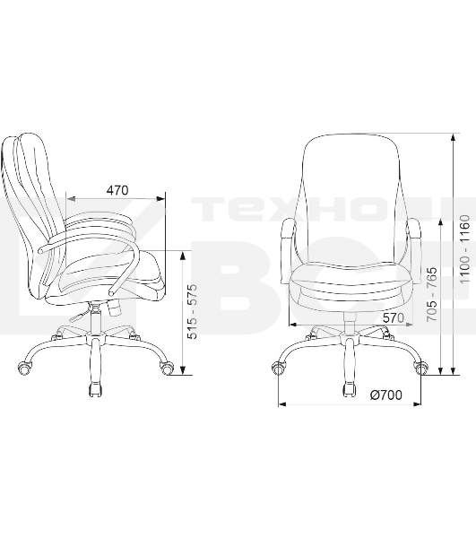 Кресло руководителя Бюрократ T-9950SL Fabric серый Alfa 44, крестовина металл хром