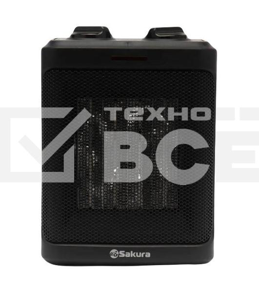 Тепловентилятор Sakura SA-0558, черный, 1500 Вт, 20 м2, термостат