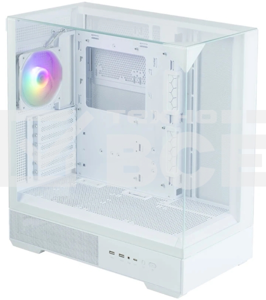 Компьютерный корпус ZALMAN P40 Prism, ATX, белый, WINDOW, 2x3.5