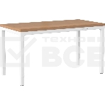 Стол для компьютера Cactus CS-ET-WWD столешница МДФ, белый дуб молочный каркас белый, фото 1