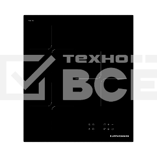 Варочная поверхность Kuppersberg ICI 406, индукция, High-Tech, 45 см, 9 уровней мощности, inverter, таймер, пауза, Booster, автоматическое отключение, сенсорное управление, автоматическое закипание, черный