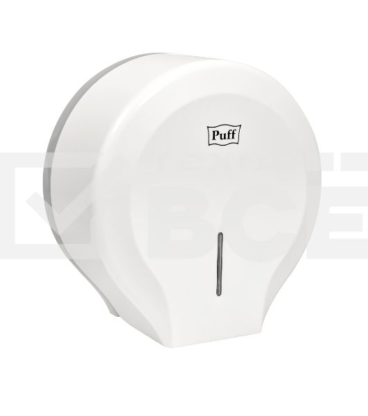 Диспенсер туалетной бумаги Рuff-7130 белый, с замком, ABS-пластик