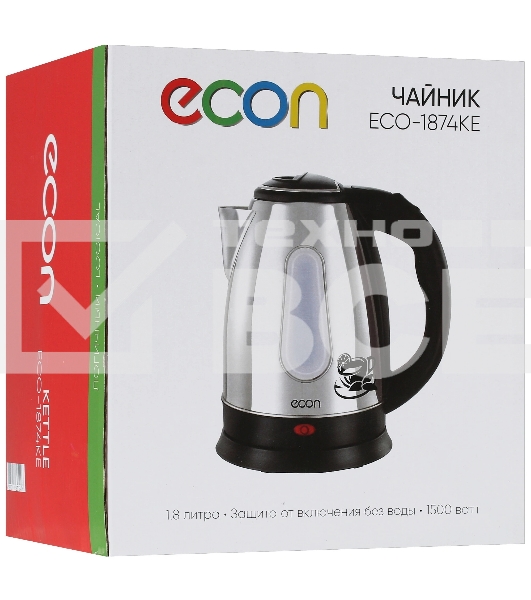 Чайник электрический ECON ECO-1874KE нержавейка
