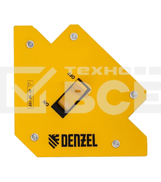 Фиксатор магнитный Denzel отключаемый для сварочных работ усилие 30 LB, 45х90х135 град.