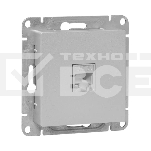 Механизм розетки RJ45 (cat5) EKF UP1-SOA-RJ45-5 алюминий Эпика