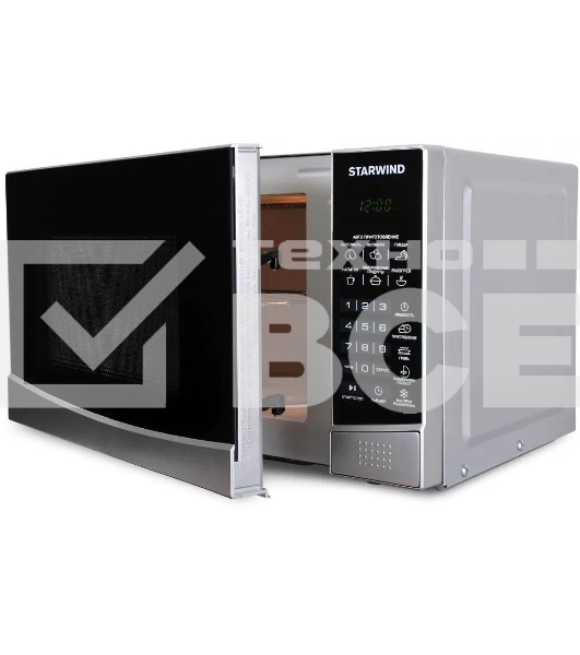 Микроволновая печь Starwind SMW2820 серебристый/черный, 20 л, 700 Вт, переключатели - сенсор
