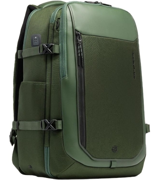 Рюкзак мужской Piquadro Lyss CA6929S143BM/VE зеленый тимьяновый полиэстер/натур.кожа