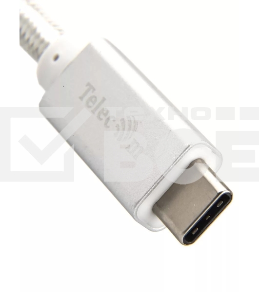 Кабель USB 3.1 Type Cm -- Cm IC 5А 10Gbs длина 1M, Telecom <TC420S> серебряный