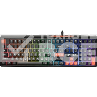 Игровая клавиатура проводная Defender Atomic Force GK-005 RU,чер/сер,108кн+FN,радуж,1.5м