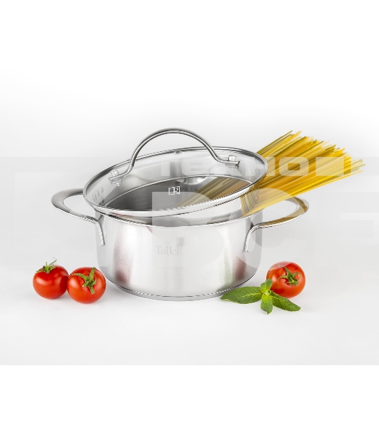 Кастрюля Taller TR-17251 1,4 л. Сталь 18/10, толщина дна/стенки 3,5/0,6 мм.