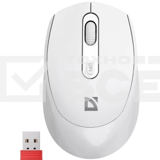 Мышь беспроводная Defender Vision MS-376 белый, 1600 dpi, радиоканал, Bluetooth, USB, кнопки - 4