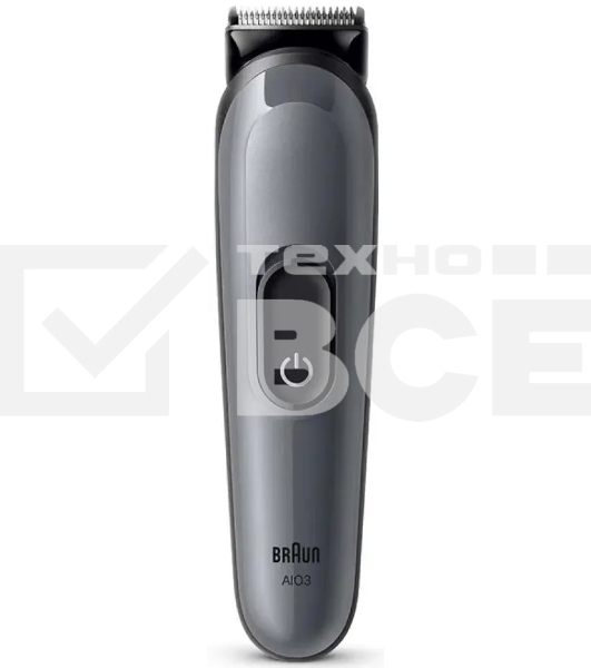 Триммер Braun AIO3500 серый (насадок в компл:3шт)