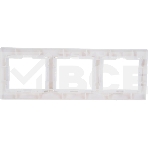 Рамка Iek EMK30-K01-DM РГ-3-КБ 3местн. горизонт. КВАРТА (белый), фото2