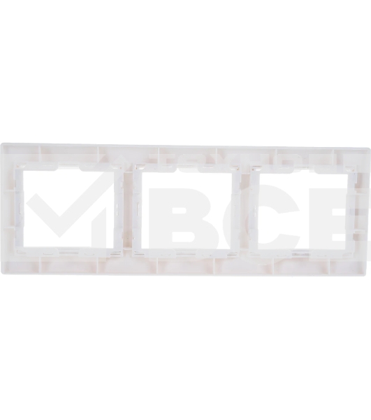 Рамка Iek EMK30-K01-DM РГ-3-КБ 3местн. горизонт. КВАРТА (белый)