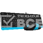 Комплект клавиатура+мышь A4Tech FStyler F1010 проводной, USB, 1600 DPI, чёрный/синий, фото3