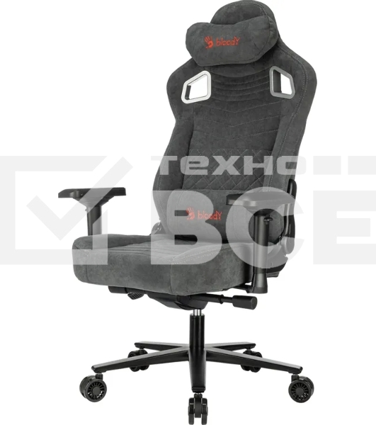 Кресло игровое A4Tech Bloody GC-660 серый искусственная замша