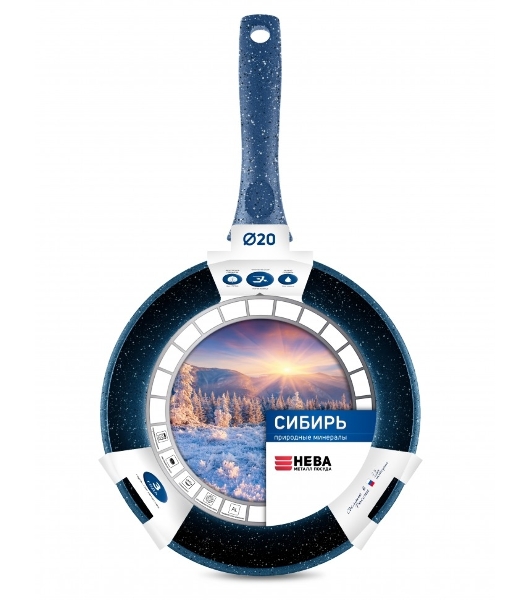 Сковорода НЕВА МЕТАЛЛ ПОСУДА 2420 20 'Природные минералы' линия 'Сибирь'