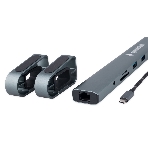 Док-станция Gembird UHB-D5, USB Type-C, 3xUSB 3.1, Type-C PD87W, Jack 3.5, SD/TF, HDMI, RJ45, USB Type-C, USB, фото4