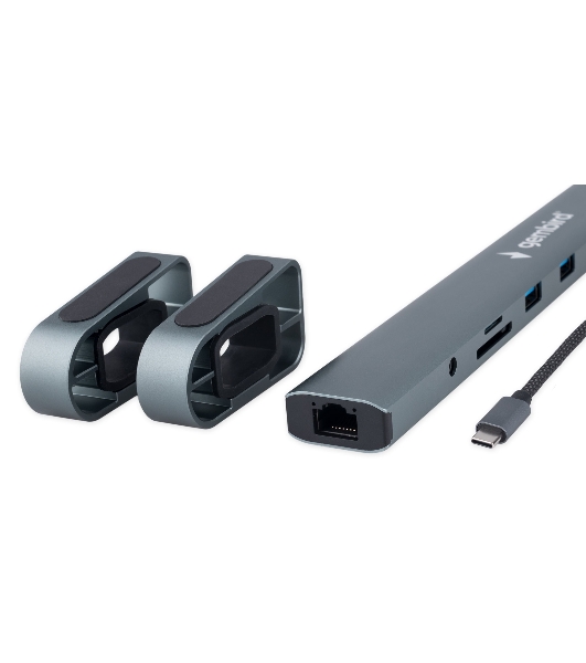 Док-станция Gembird UHB-D5, USB Type-C, 3xUSB 3.1, Type-C PD87W, Jack 3.5, SD/TF, HDMI, RJ45, USB Type-C, USB