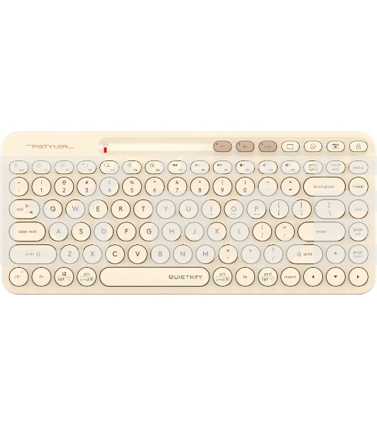 Клавиатура A4Tech Fstyler FBK36C AS беспроводная, USB, Bluetooth/Радиоканал, бежевый