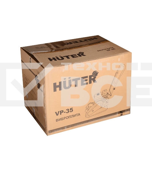 Виброплита бензиновая Huter VP-35 4780 Вт 6.5 л.с., 25 кН, подошва 580х500 мм, 1050 м2/ч, 105 дБ