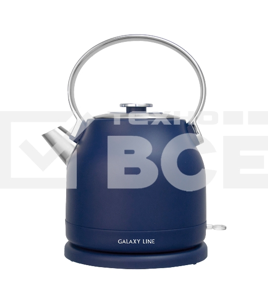 Чайник электрический Galaxy Line GL 0334, синий, металл, 2200 Вт, 1,5 л