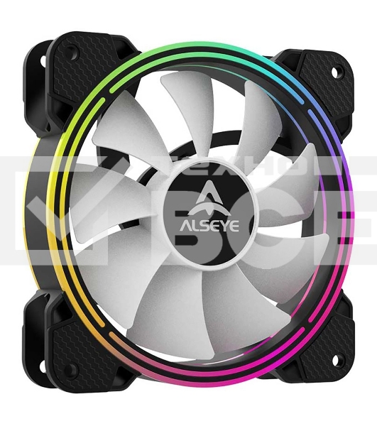 Вентилятор для корпуса Alseye Halo 4.0-B kit (3шт.) черный, 120 мм, 1300 об/мин, 24.8 дБ, 4 pin