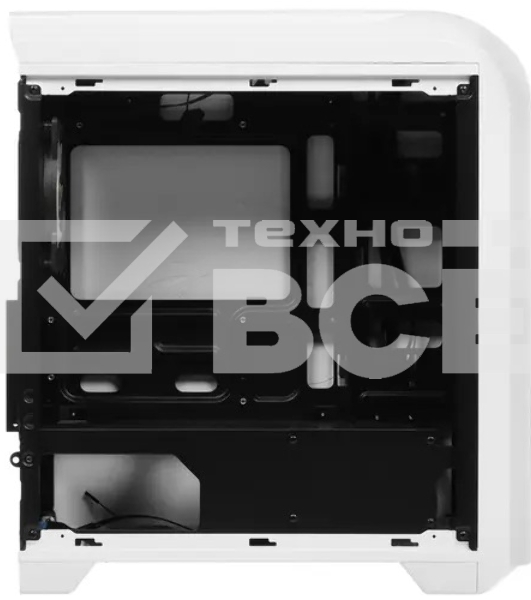 Компьютерный корпус GameMax Centauri, без БП, (ATX,Бело-голуб,USB 3.0, Зак.стек.,1*120мм. RGb, пыл.фильтр), белый/синий