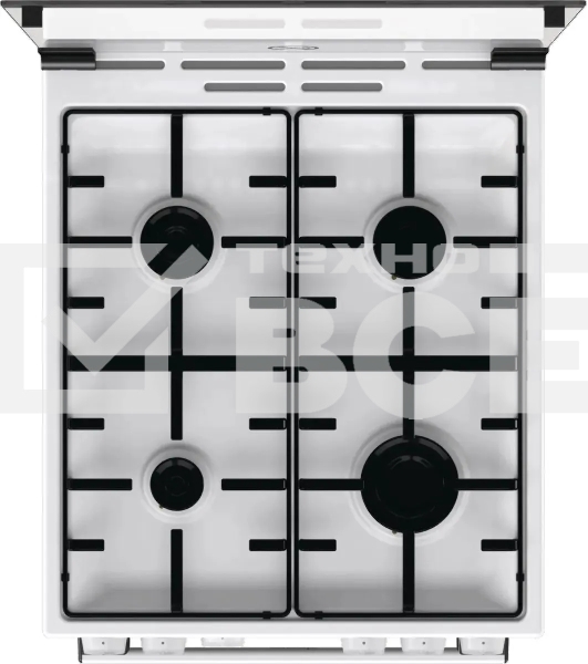 Плита газовая Gorenje GG5A10WH белый, конфорок 4 газовых, духовка 70 л, 50 см x 85 см x 59.4 см