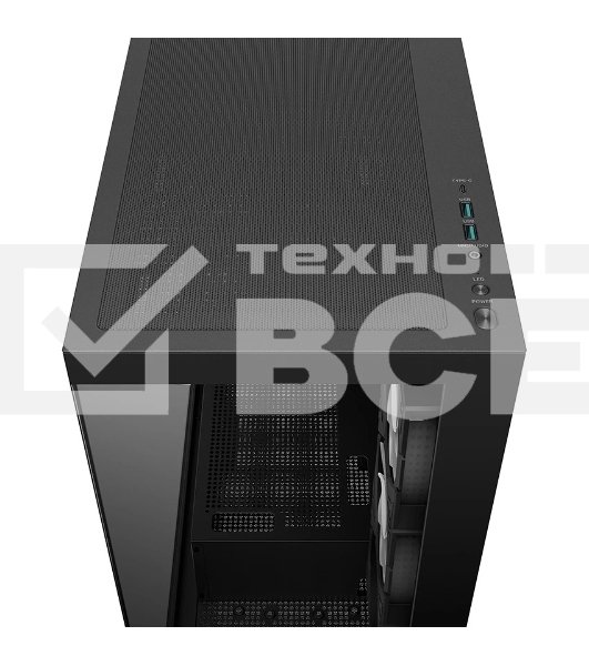 Корпус Deepcool CG580 4F черный без БП ATX 6x120mm 3x140mm 2xUSB3.0 audio bott PSU