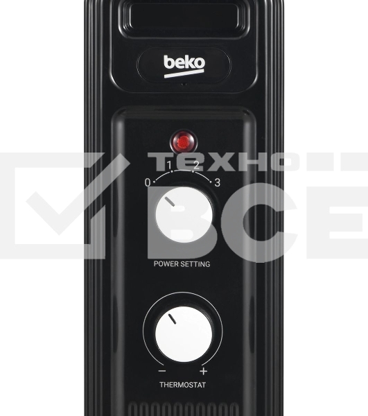Радиатор масляный Beko Winter Range RHO 6320 B черный, 2000 Вт, 20 м2, термостат