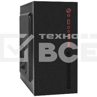 Компьютерный корпус Minitower ExeGate EX299408RUS BAA-403-AA500 (mATX, БП AA500 с вент. 8см, 2*USB, HD Audio, черный)