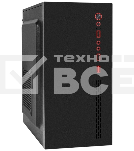 Компьютерный корпус Minitower ExeGate EX299408RUS BAA-403-AA500 (mATX, БП AA500 с вент. 8см, 2*USB, HD Audio, черный)