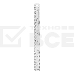 Линейка стальная Deli DL8020Y 200мм нержавеющая сталь, фото 1