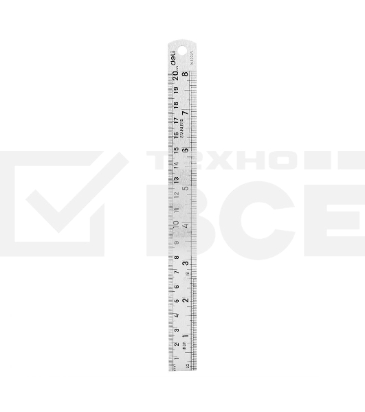 Линейка стальная Deli DL8020Y 200мм нержавеющая сталь