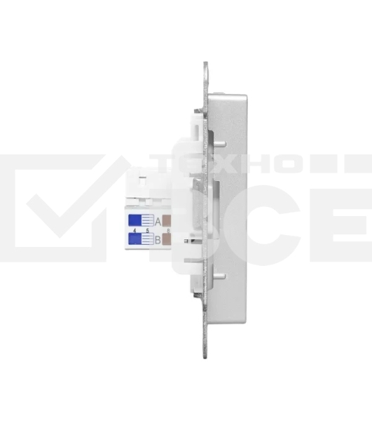 Механизм розетки RJ45 (cat5) EKF UP1-SOA-RJ45-5 алюминий Эпика