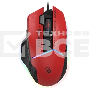 Мышь проводная A4Tech Bloody W95 Max Sports красный/черный оптическая (12000dpi) USB (10but)