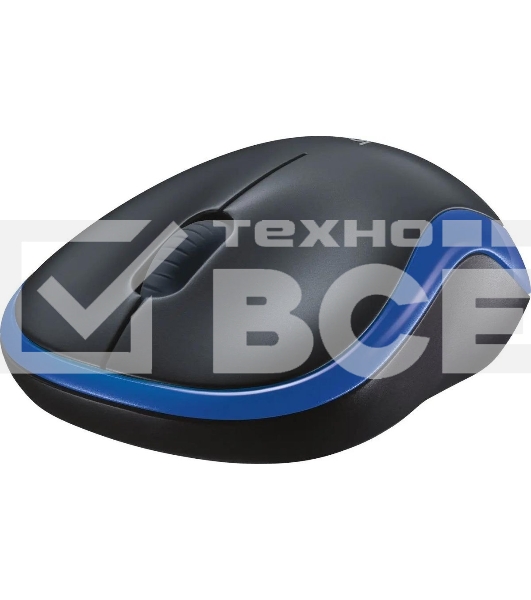 Мышь беспроводная Logitech M185 синий, 1000 dpi, радиоканал, USB, кнопки - 3