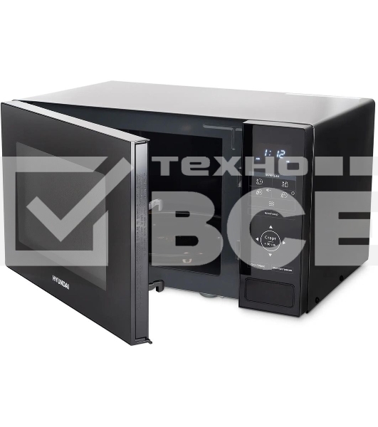 Микроволновая печь Hyundai HYM-D3038 черный, 23 л, 700 Вт, переключатели - сенсор