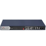 Коммутатор Hikvision DS-3E0520HP-E, 12×1 Гбит/с PoE+ + 6×1 Гбит/с + 2×1 Гбит/с SFP, неуправляемый, фото 1